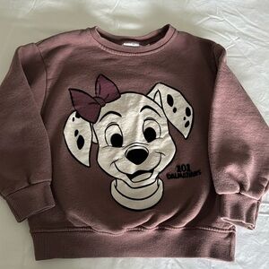 Zara x Disney Plush 101 Dalmatians DisneyFlicked Sweatshirt Size 3-4 years